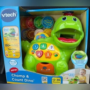 V Tech Chomp & Count Dino - Brand New